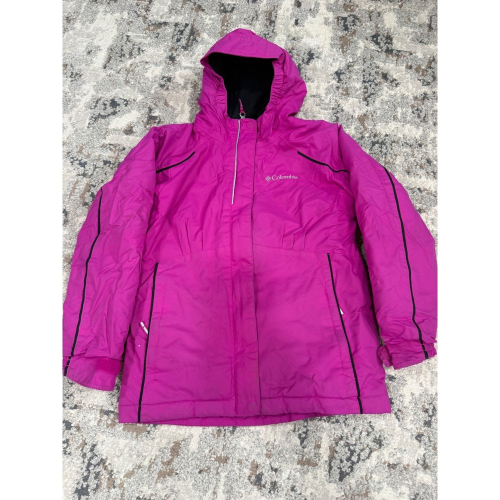 Columbia Kids Small 7/8 Omni-Heat Winter Jacket Pink Waterproof Parka XG4021